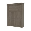 Bestar Versatile 70W Queen Murphy Bed, Walnut Grey 42184-000035